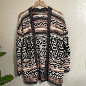 Lucky brand Aztec print cardigan